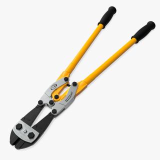 3D Hand Tool Bolt Cutter Yellow model