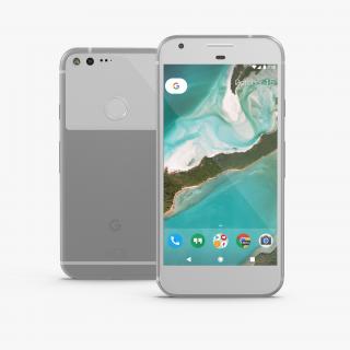 3D Google Pixel XL Phone Very Silver model