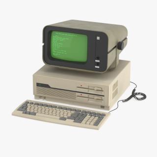 3D model Personal Computer with Retro CRT Monitor