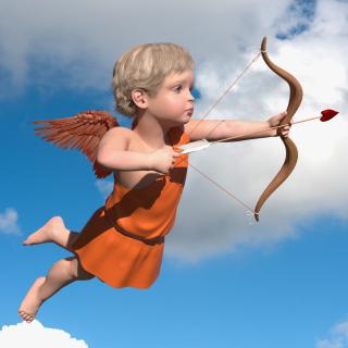 3D Cupid Boy Flying