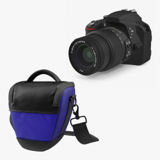 3D Optical Camera and Bag 3D Models Collection model