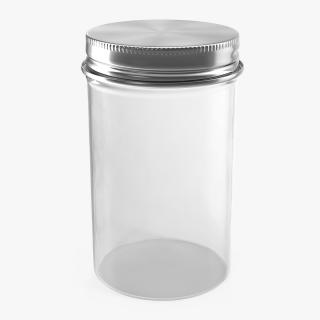 3D model Kitchen Storage Glass Jar with Steel Lid