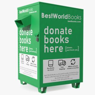 3D Book Donation Box Green model