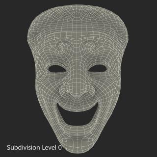 Theatre Comedy Mask 3D model