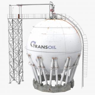 3D model Oil Storage Tank 3D Model