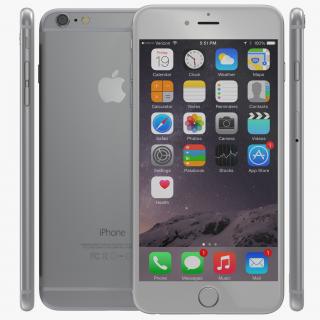 iPhone 6 Plus Silver 2 3D