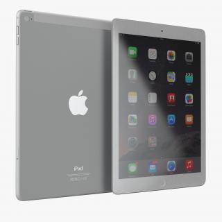 iPad Air 2 3G Silver 2 3D