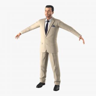 3D model Mediterranean Businessman with Hair