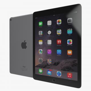 3D iPad Air 2 Space Gray 2 model