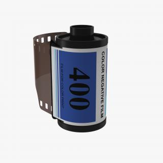 Film Roll 35mm Blue 3D model