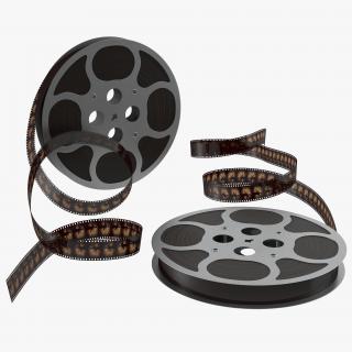 3D Video Film Reel 3D Models Set 3