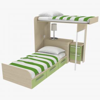 Two Story Children's Bed 3D model