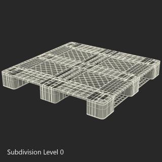 Plastic Pallet Blue 3D model