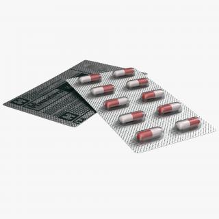 3D model Capsule Blister Pill Pack