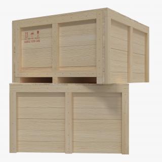 3D Wooden Shipping Crate 2 model