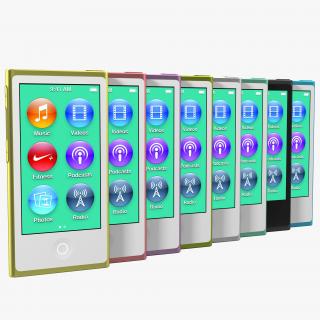 3D iPod Nano 3D Models Set model