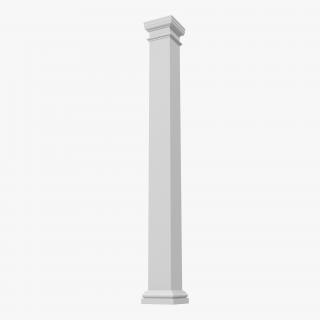 Smooth Modern Column and Capital 2 3D model