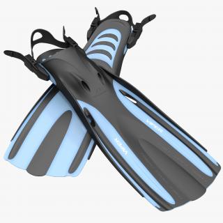 3D model Oceanic Viper Fins Blue 2