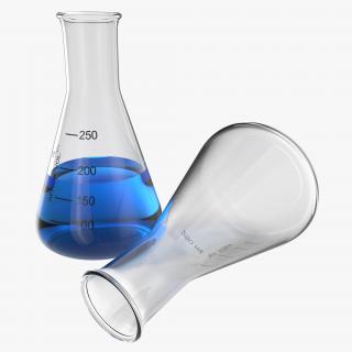 3D 250 ml Erlenmeyer Flask model