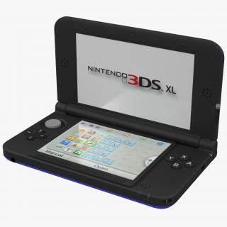 3D model Nintendo 3DS XL Blue