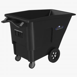 3D model Large Rolling Garbage Can