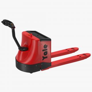 3D Powered Pallet Jack Red model