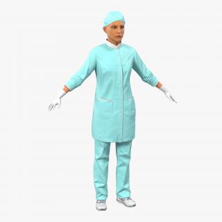 3D model Female Surgeon Mediterranean 2