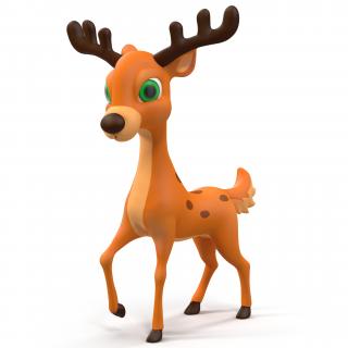 Cartoon Deer Rigged 3D model