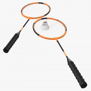 Badminton Racket and Shuttlecock 3D Models 3D