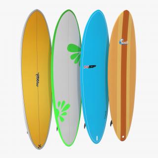 Surfboard Funboard Set 3D