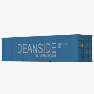 40 ft High Cube Container Blue 2 3D