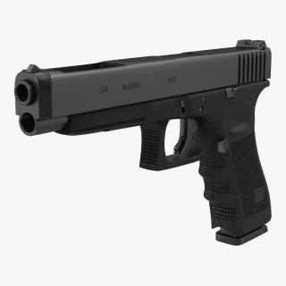 Generic Competition Pistol Black 3D