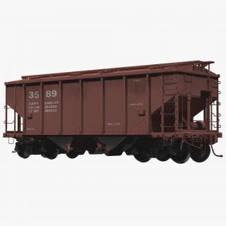 3D Covered Hopper Car Generic