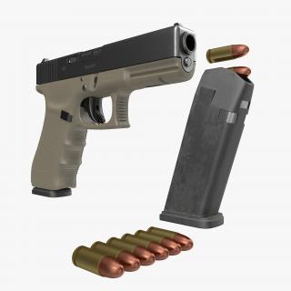 3D model Glock 17 Semi Automatic Pistol