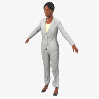 3D Business Woman African American