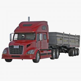 3D model Semi Dump Trailer Truck 2