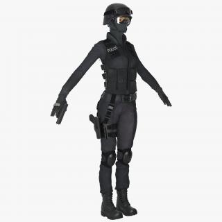 3D SWAT Woman Asian