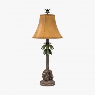 Table Lamp Monkey Palm 3D