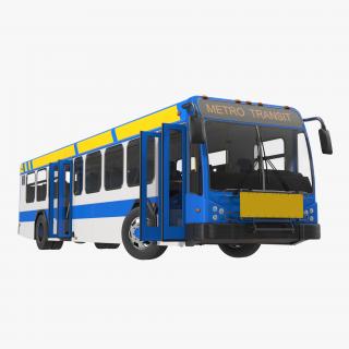 Bus Metro Transit Rigged 3D model