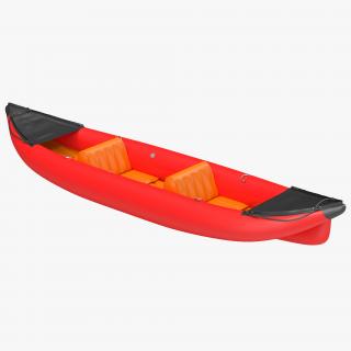 Inflatable Kayak 3 Red 3D