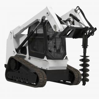 3D Compact Tracked Loader with Auger model