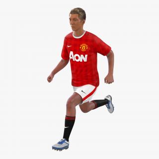 3D Soccer Player Manchester United Rigged model