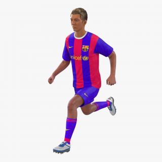 Soccer Player Barcelona Rigged 2 3D