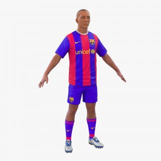 3D Soccer Player Barcelona model