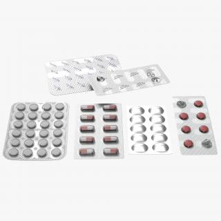 3D model Pills Blister Packs Collection