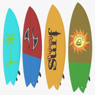 3D model Surfboard Fish Collection