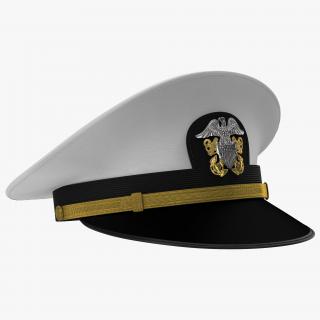 3D model US Navy Officer White Hat