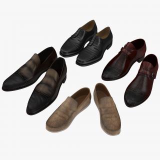 3D model Used Man Shoes Collection