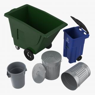 3D Garbage Cans 3D Models Collection model