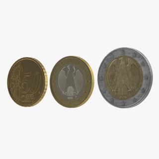 3D German Euro Coins 3D Models Collection model